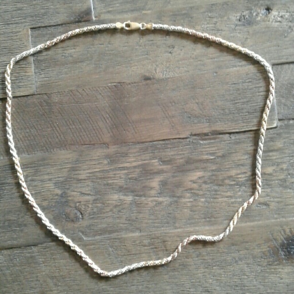 Tri Color Sterling Necklace - Picture 2 of 9